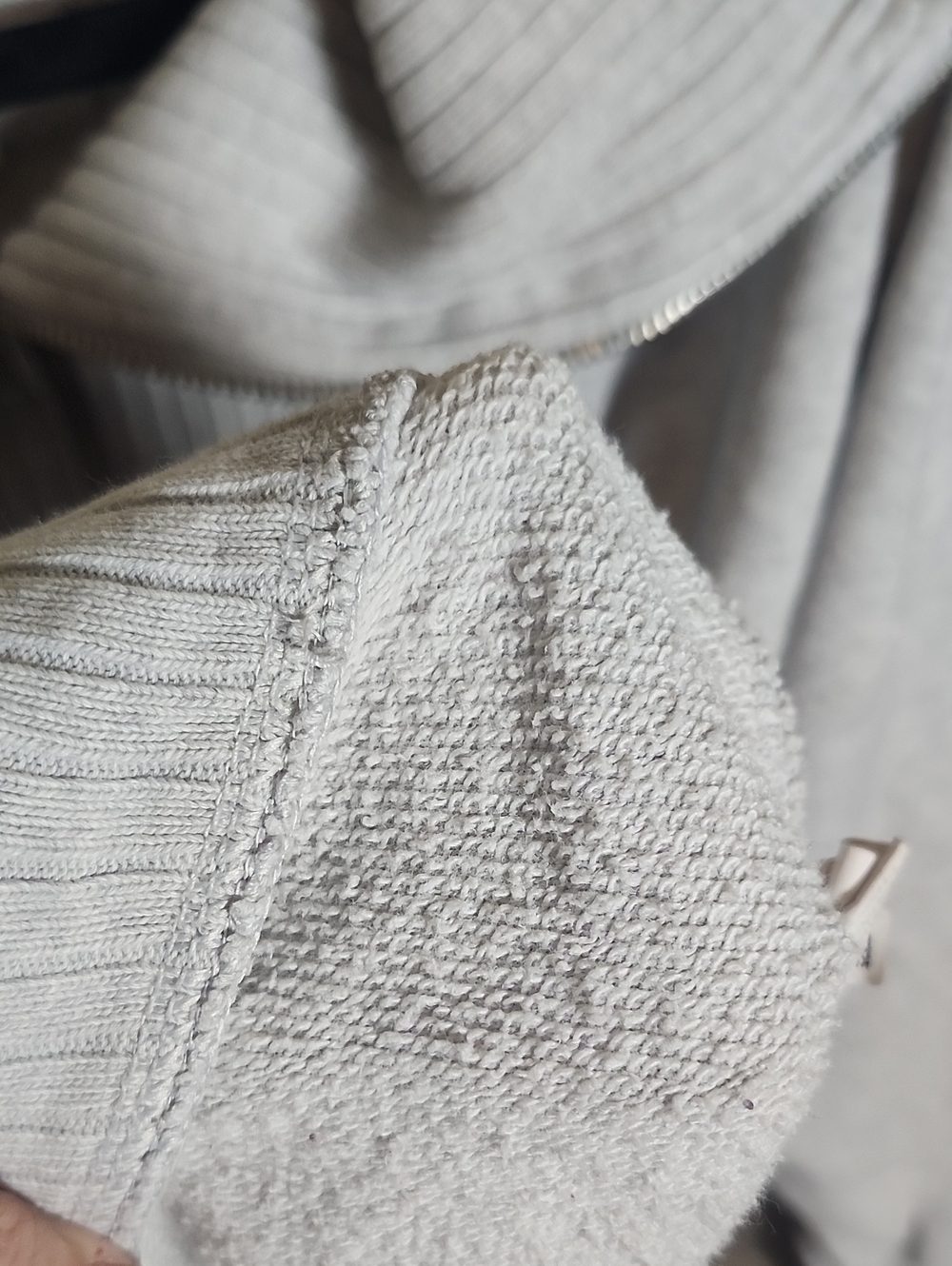 Aerie Down To Earth 1/4 Zip Sweatshirt In Light Gray - Picture 9 of 10
